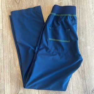 Carhartt Force scrub pants. Size XS. Navy with green accents